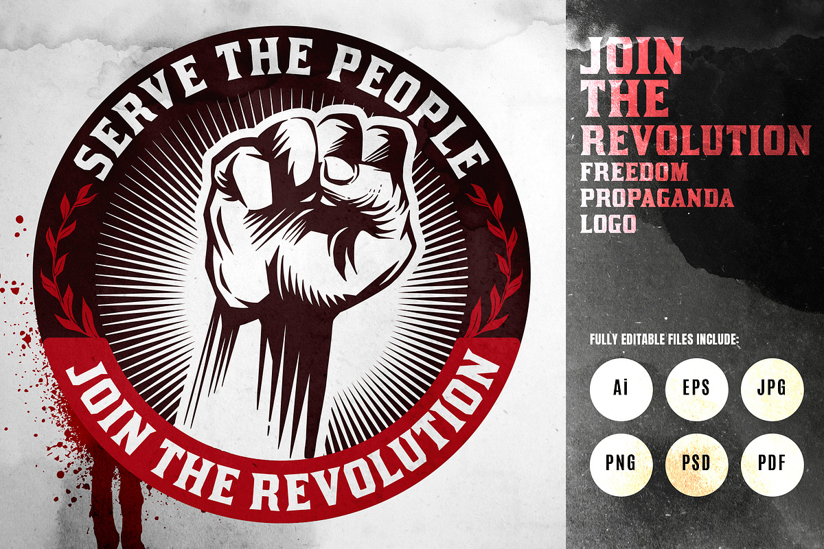 Join The Revolution Logo, a Branding & Logo Template by RMPL.std (Photo 1 of 3)