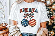 America Cherries Patriotic PNG, an Illustration by Sublimation Artist (Thumbnail 3 of 9)