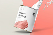 Paint Bucket Mock-up, a Product Mockup by zippypixelstudio (Thumbnail 7 of 12)