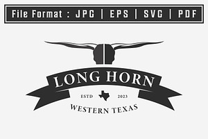 Longhorn Logo Vector Illustration