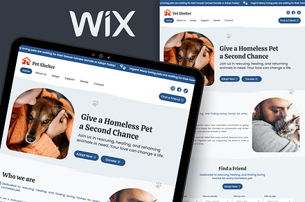 Pet Shelter - Wix Studio Website