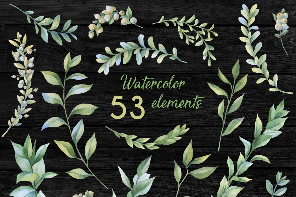 Romantic garden. Watercolor cliparts, an Illustration by Anastasia Koba (Photo 6 of 11)