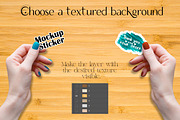 Woman hand Sticker Mockup., a Print Template by MockupMarket (Thumbnail 5 of 8)