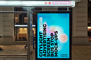 Warsaw Citylight Ad Bus Stop 7, an Advertising Mockup by Graphic Shelter (Thumbnail 3 of 6)