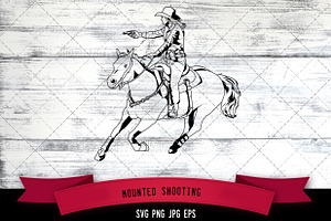 Mounted Shooting SVG File