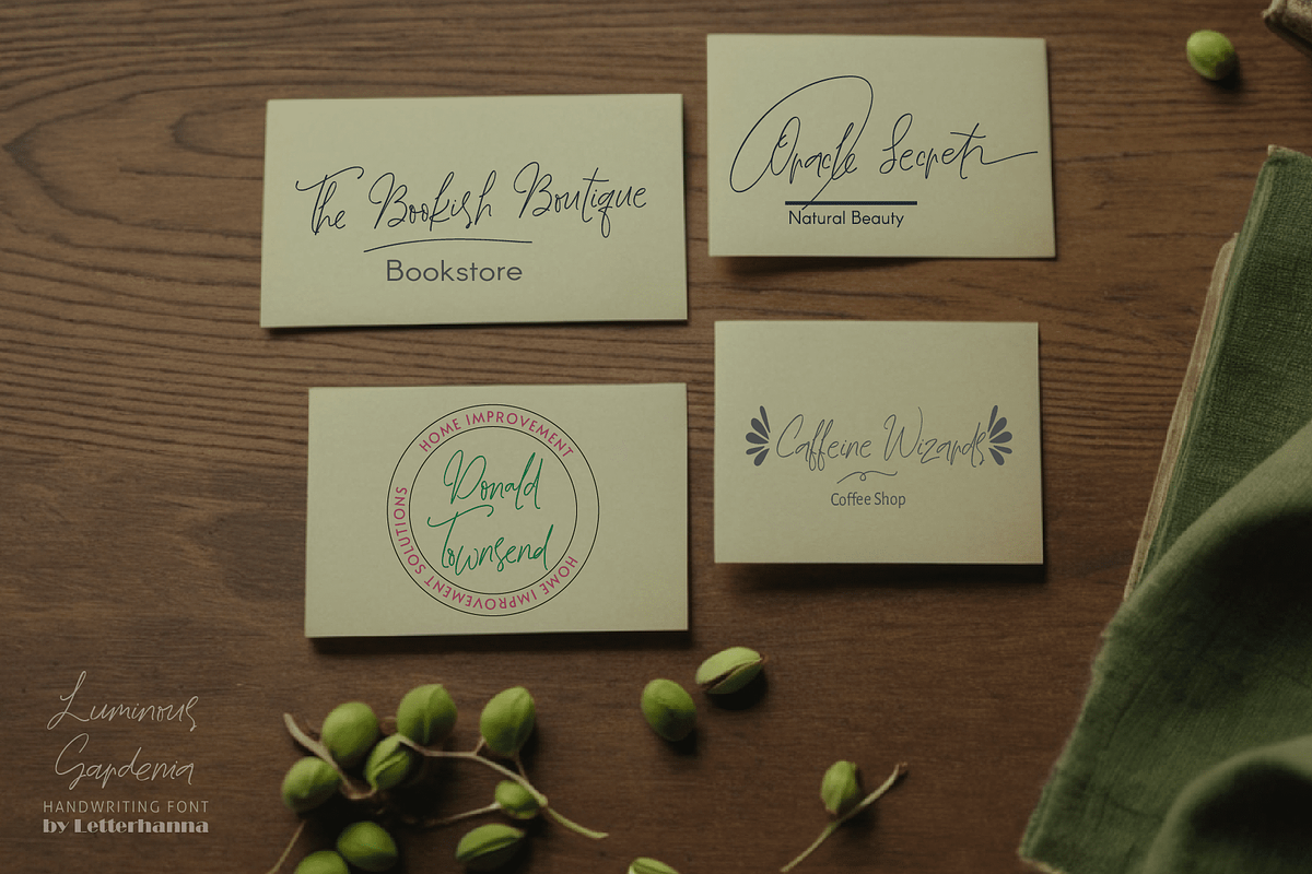 Luminous Gardenia Handwriting Font, a Handwritten Font by Letterhanna Studio (Photo 6 of 10)