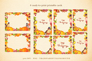 Autumn Thanksgiving Clipart PNG, a Seasonal Illustration by Where summer is (Thumbnail 10 of 12)