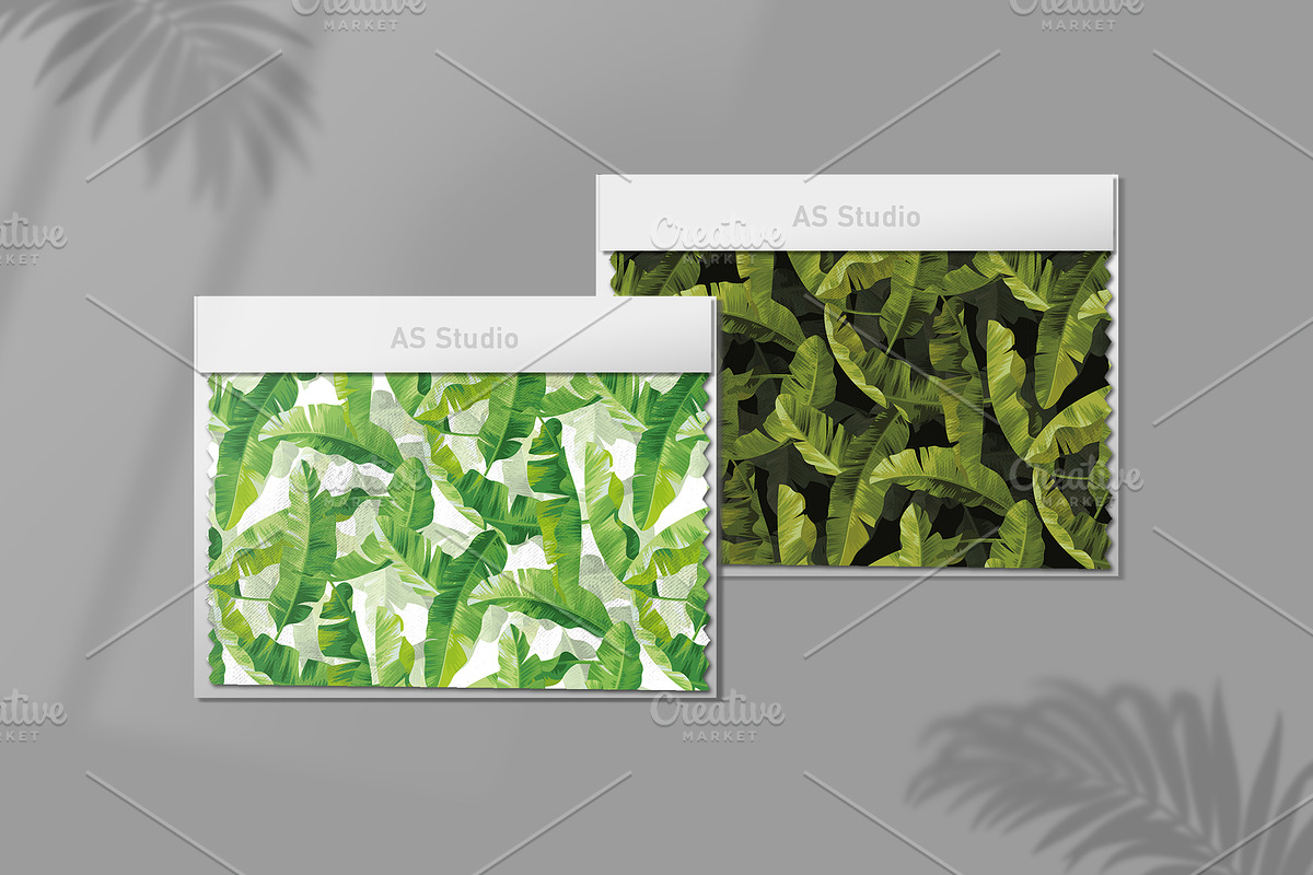 Banana palm leaves pattern. Vector., a Pattern Graphic by Anna Smirnova (Photo 2 of 6)