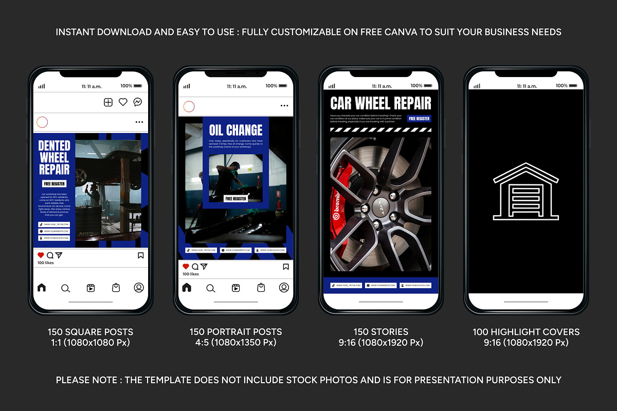 Automotive Blue Template, a Social Media Template by Kalubuak (Photo 2 of 10)