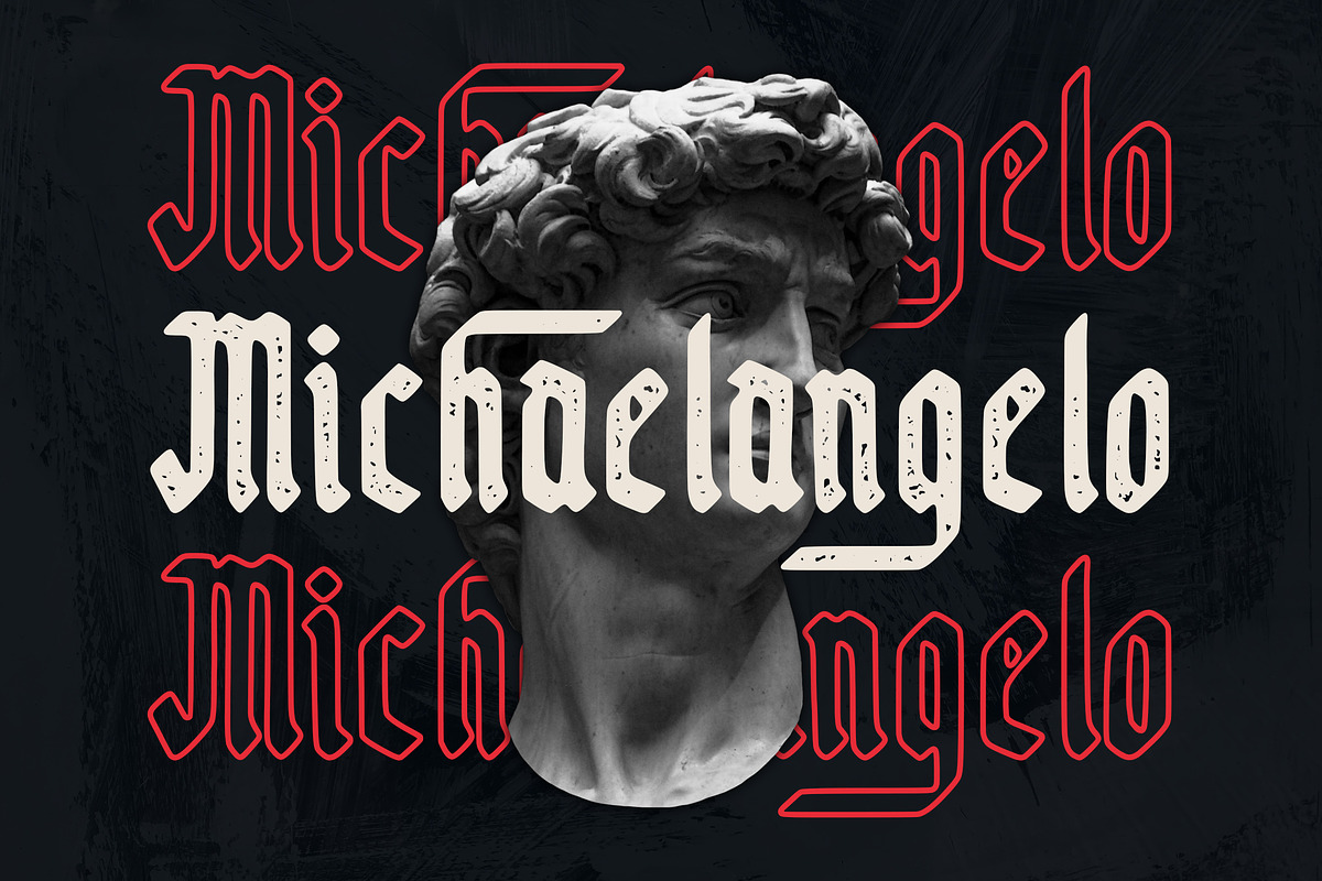 Eksellena - Blackletter Display, a Blackletter Font by Typehand Studio (Photo 2 of 14)