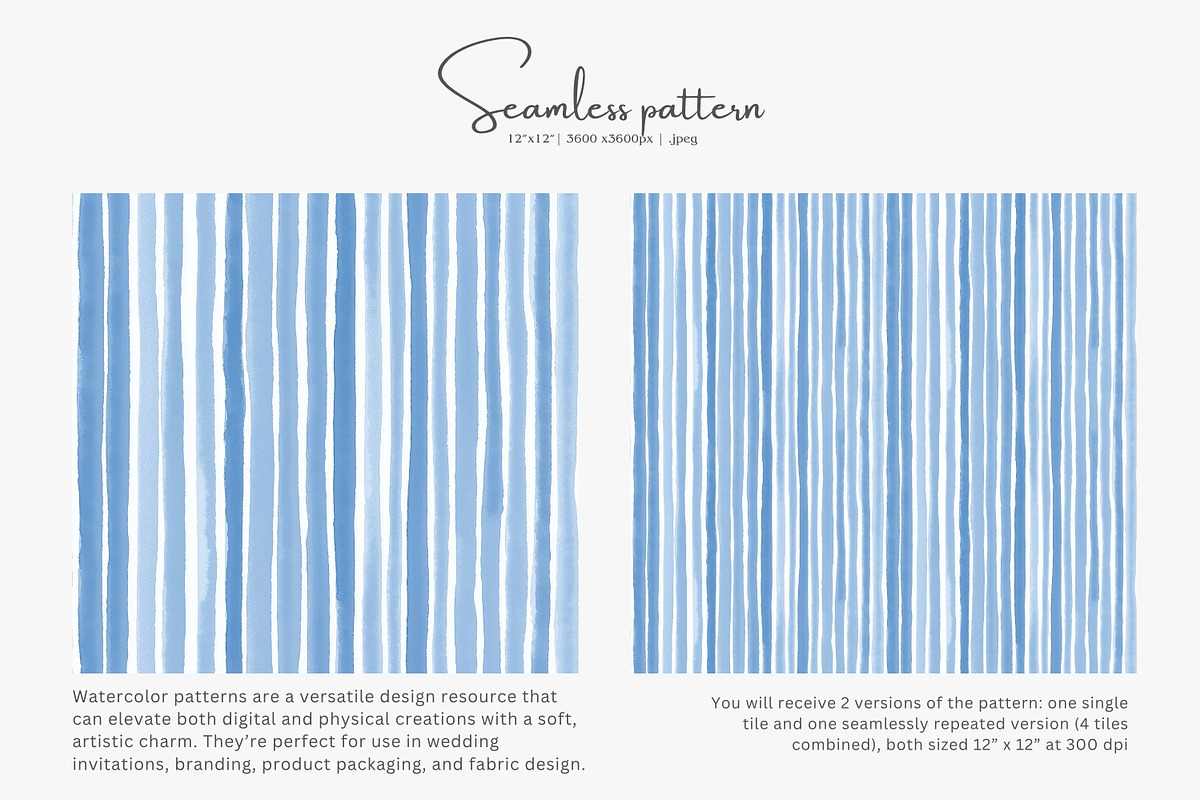 Blue striped seamless pattern jpeg, a Pattern Graphic by Pink Studio Art (Photo 2 of 5)