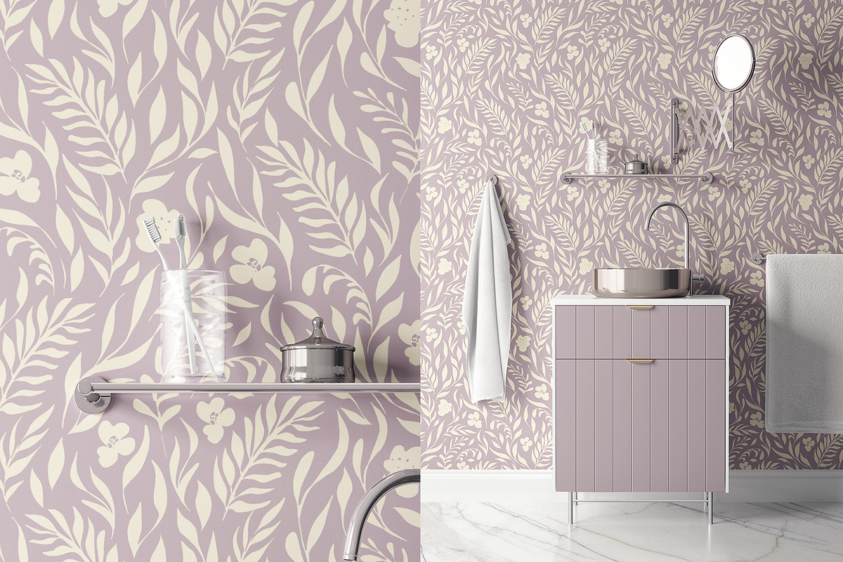 Botanical Shapes | Vector Pattern, a Wallpaper Graphic by MalyskaStudio (Photo 9 of 9)