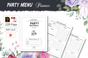 Party Menu Planner, a Stationery Template by design_hut