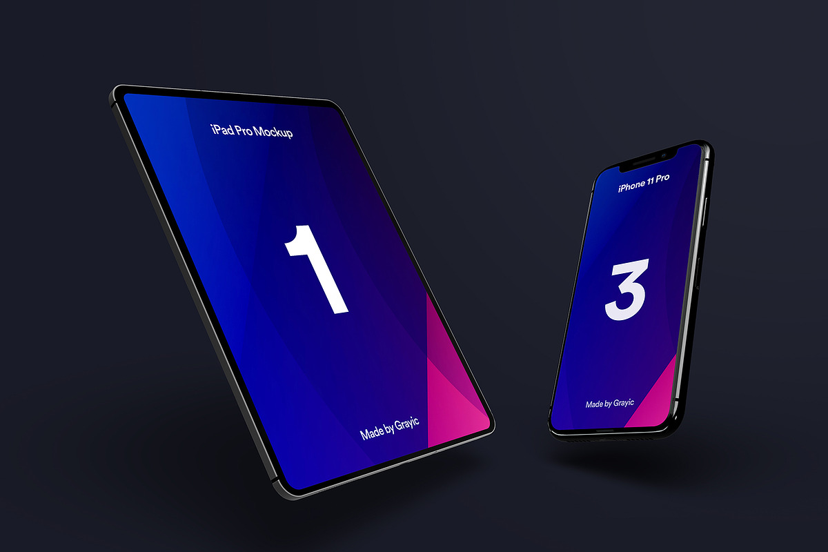 Flying Apple Device Mockup Vol 01, an iPhone Mockup by FinestDevs (Photo 3 of 7)