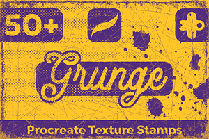 Grunge Texture Stamps for Procreate
