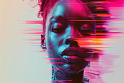 90 Glitch faces, a Person Illustration by Handmadefont (Thumbnail 66 of 94)
