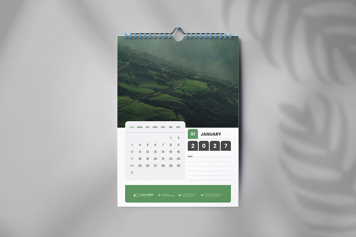 Wall calendar design template, a Stationery Template by Tanmoy Topu (Photo 3 of 4)