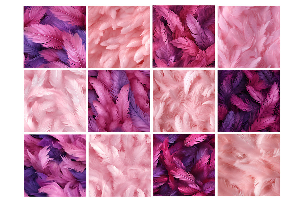 Pink Feathers Seamless Pattern, a Pattern Graphic by Forhadx5 (Photo 6 of 7)