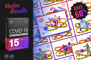 Covid-19 Coronavirus Stop Stay Home, an Education Illustration by TAlex (Thumbnail 1 of 16)