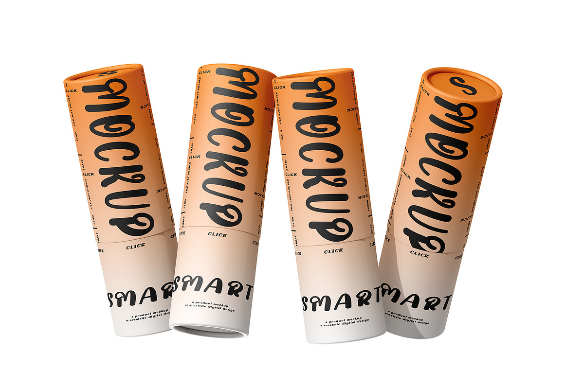 Paper Tube Mockup Set, a Packaging Mockup by pixelmock (Photo 8 of 13)