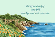 Bixby Bridge Big Sur Illustration, an Illustration by Lavender And Sea (Thumbnail 2 of 2)