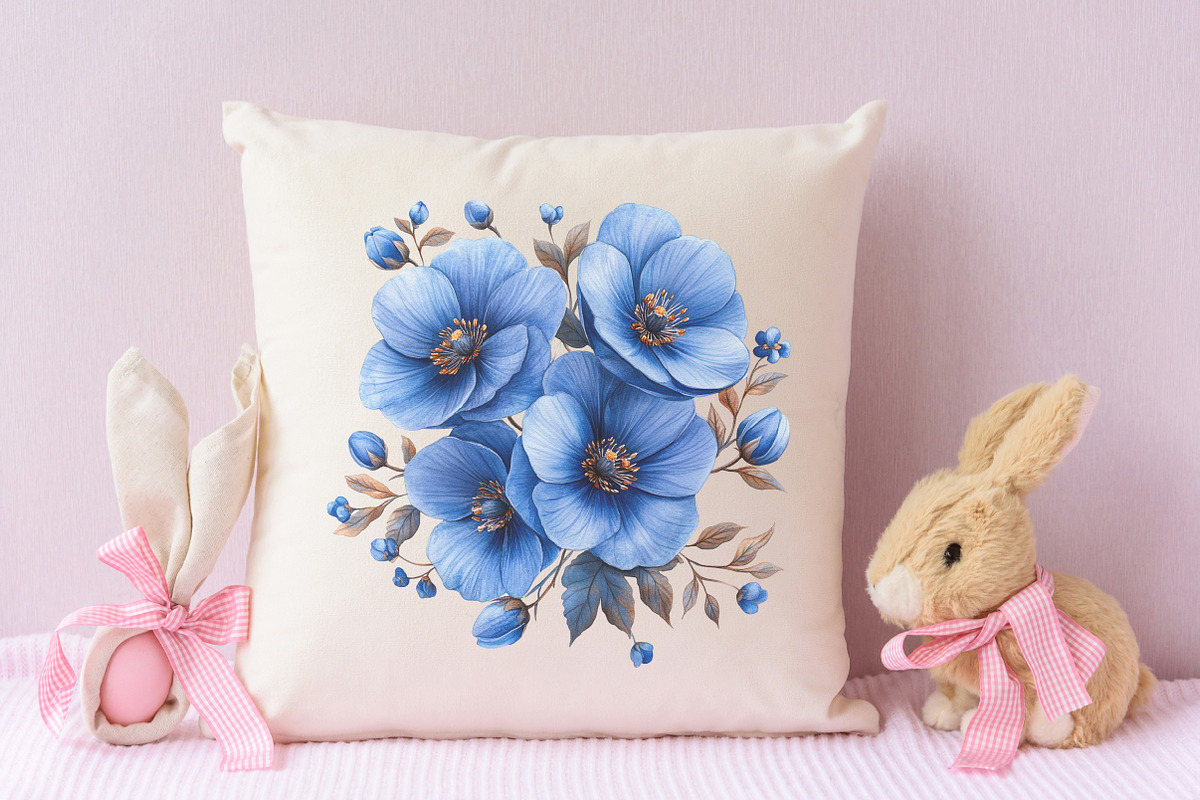 Cute Sky Blue Mother's Day Cliparts, an Illustration by RobertsArt (Photo 6 of 7)
