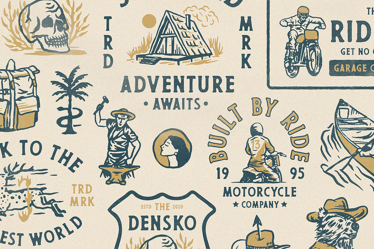 Outdoor Badge Logo and Illustrations, an Illustration by Megflags (Photo 1 of 6)