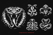 10 Bundle Dark Art Viper Snakes, an Illustration by Morspective (Thumbnail 3 of 7)
