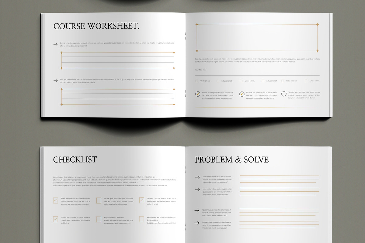 Modern Course Workbook Layout