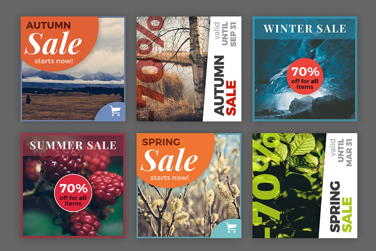 12 Instagram Seasonal Sale Banner, a Social Media Template by PhotoMarket (Photo 2 of 4)