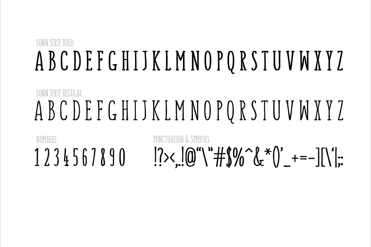 SUNN Serif Caps Only Font preview 2