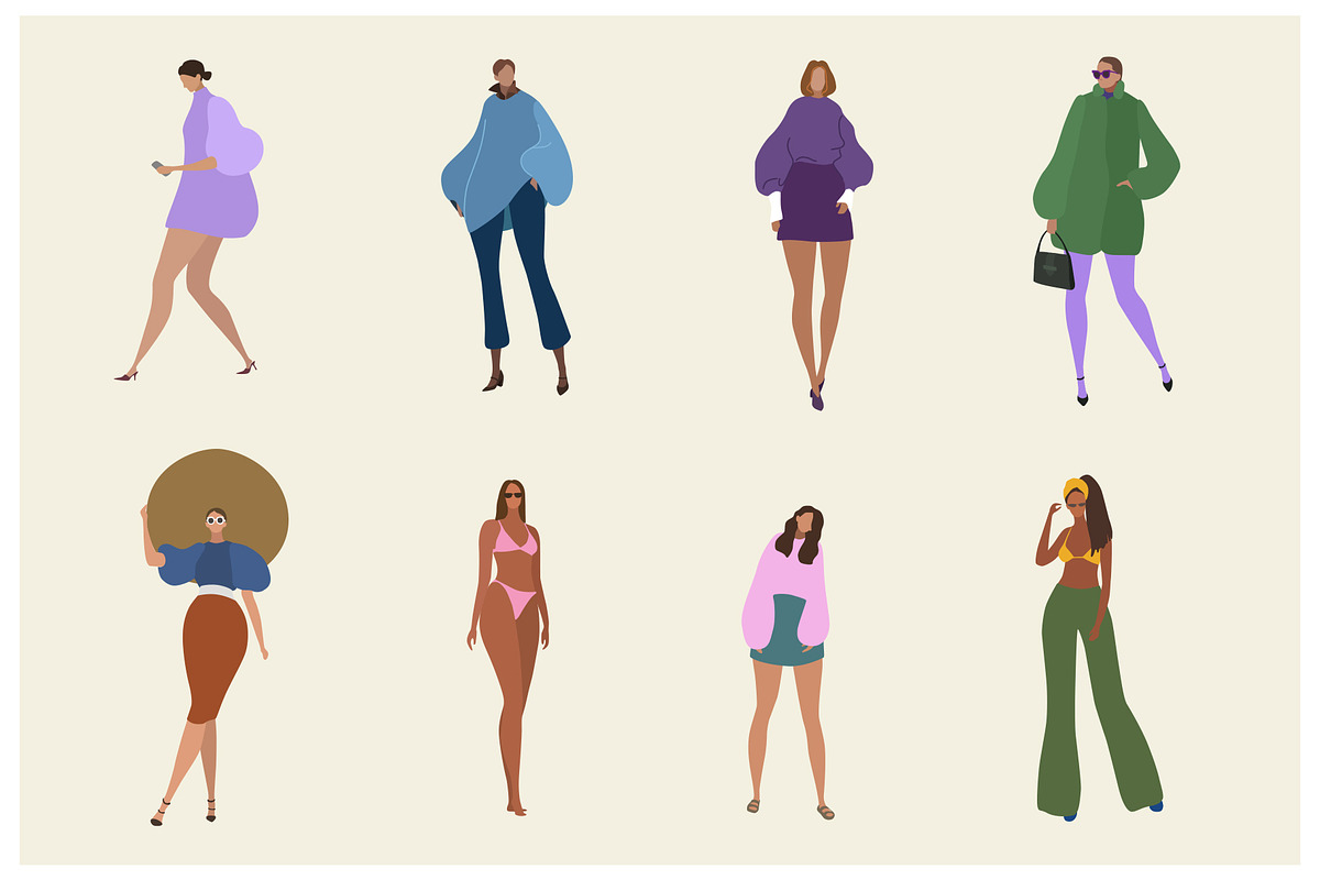 Fashion girls character, a Person Illustration by lemonoff (Photo 2 of 5)