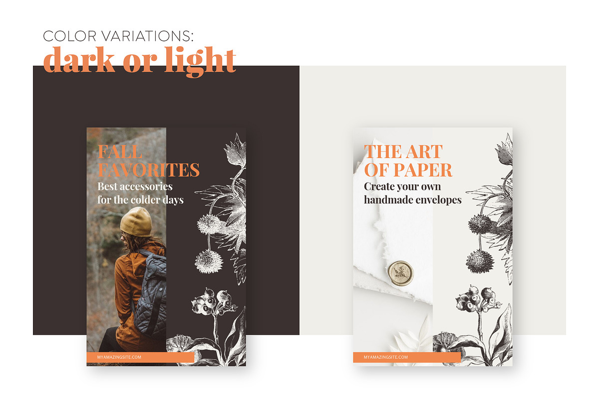 Canva Blog & Pinterest Templates, a Social Media Template by Andimaginary Creative Co. (Photo 6 of 9)