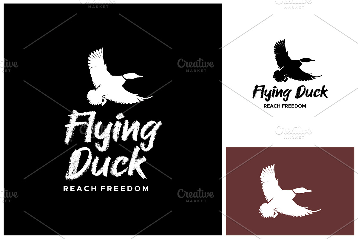 Flying Duck Logo, Flying Duck Silhou, a Branding & Logo Template by Atlantis X Nurman Arbai (Photo 1 of 2)