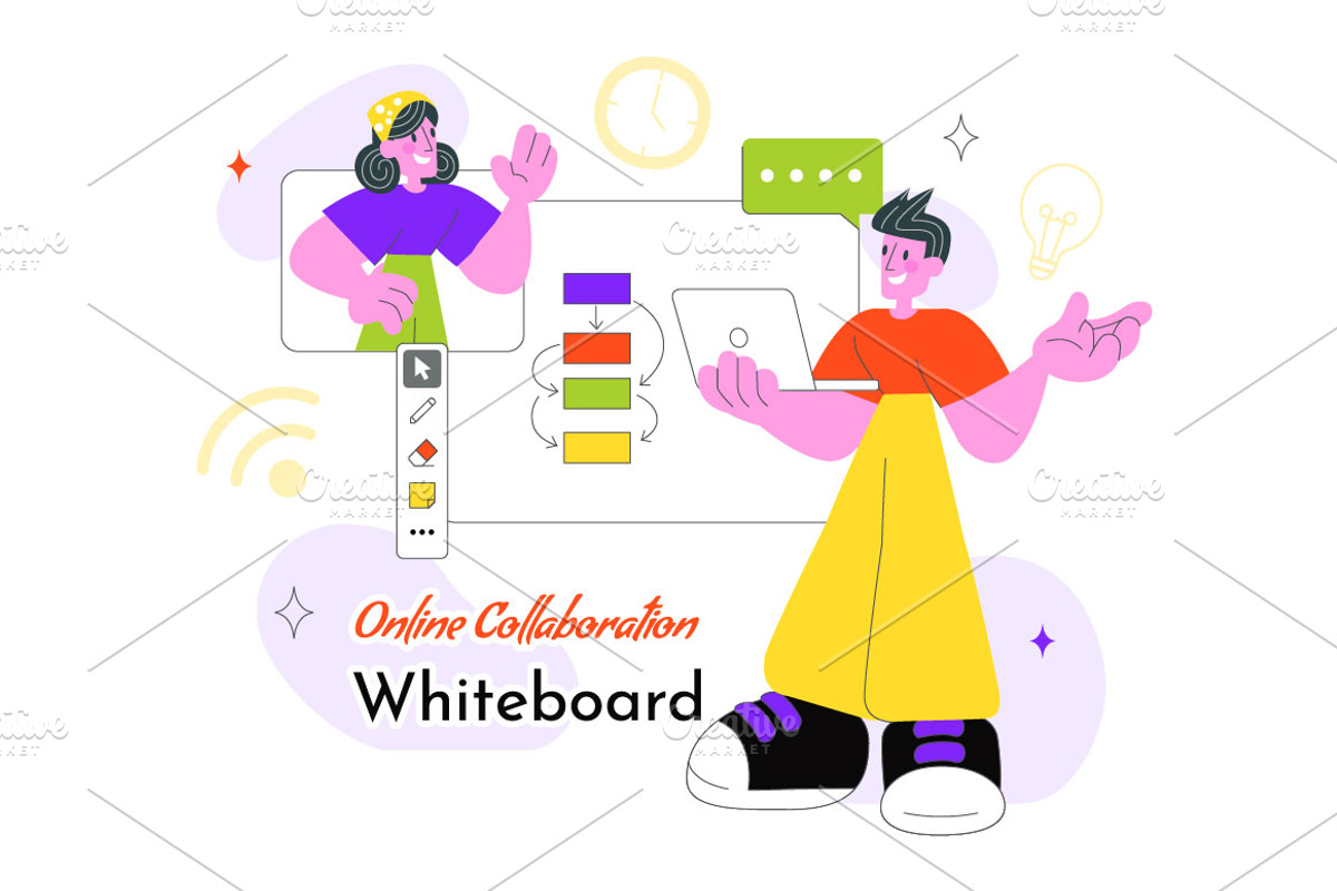 10 Online Whiteboard Tools, a Work Illustration by denayunebgt (Photo 4 of 4)