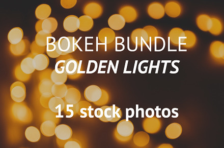 Bundle Golden Bokeh Lights, an Abstract Photo by Edalin's Store