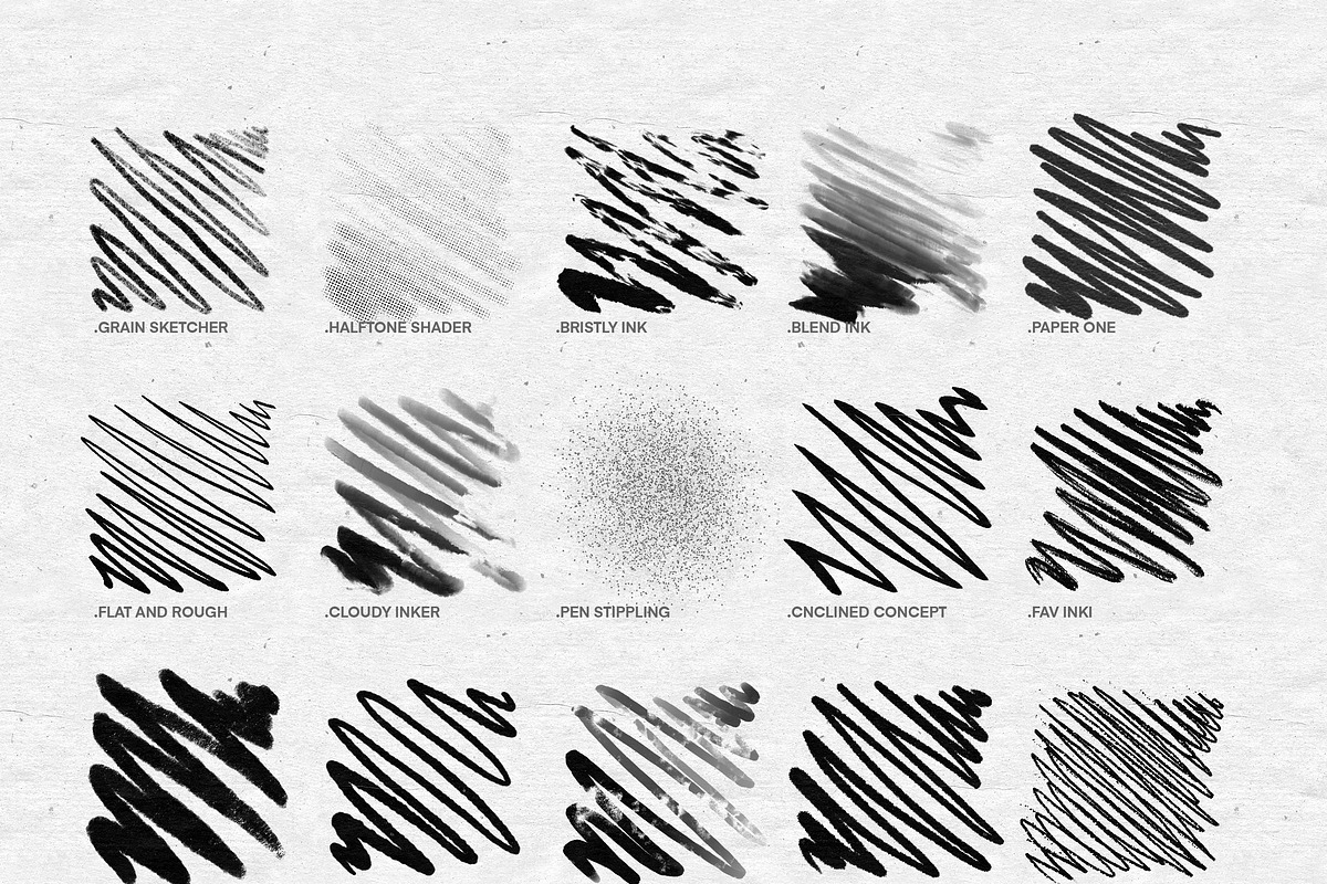 Ink Brushes For Procreate, a Brush Add-On by Nuclear Brushes (Photo 8 of 10)