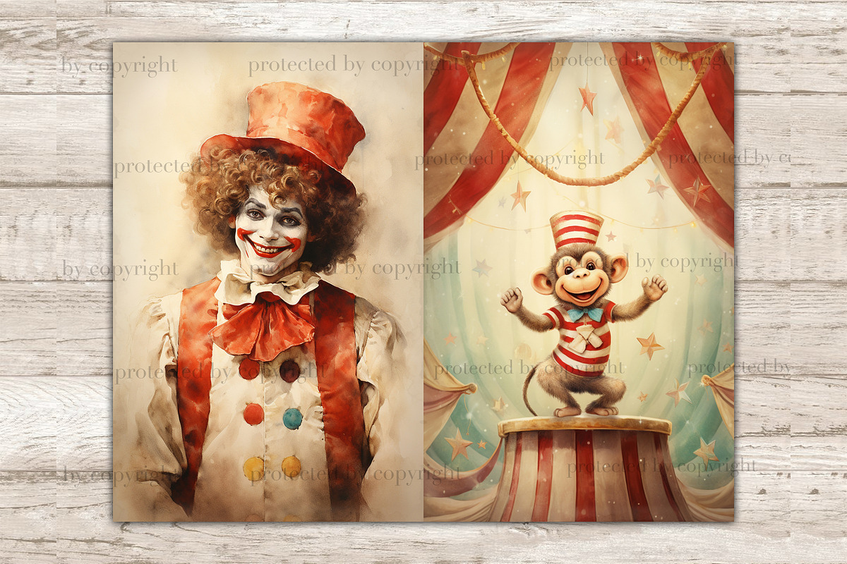 Circus Junk Journal Pages | Vintage, a Person Illustration by GlamArtZhanna (Photo 9 of 10)