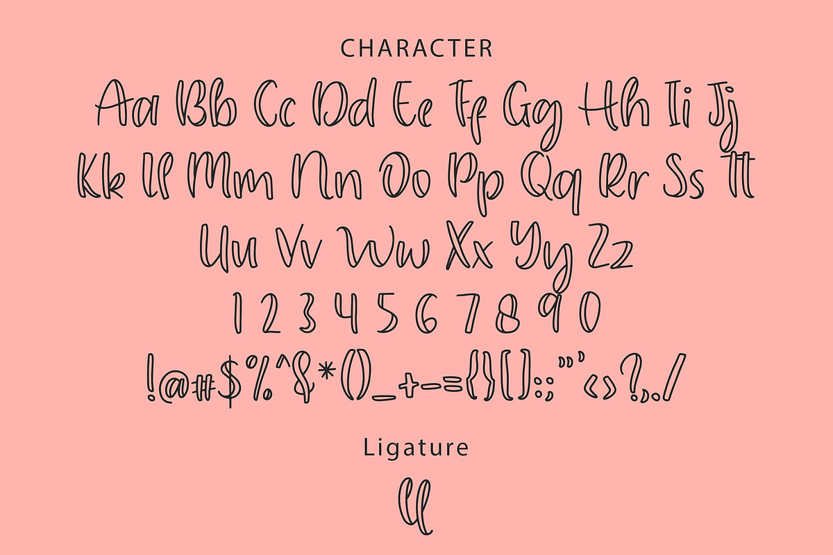 Blink Rink Cute Typeface preview 5