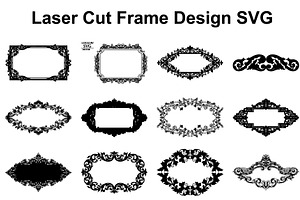 Laser Cut Frame Design SVG, an Illustration by hafijul