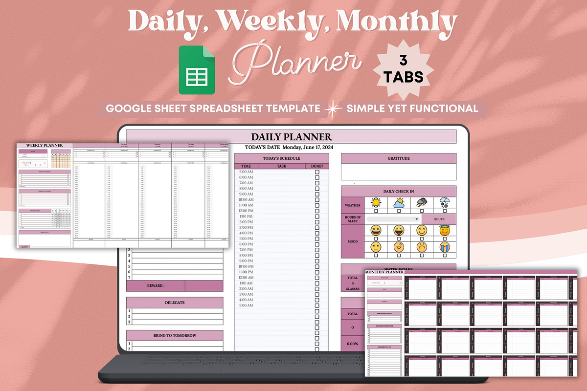 All-in-One Planner Template, a Templates & Theme by bellaROSEworkshop (Photo 1 of 10)