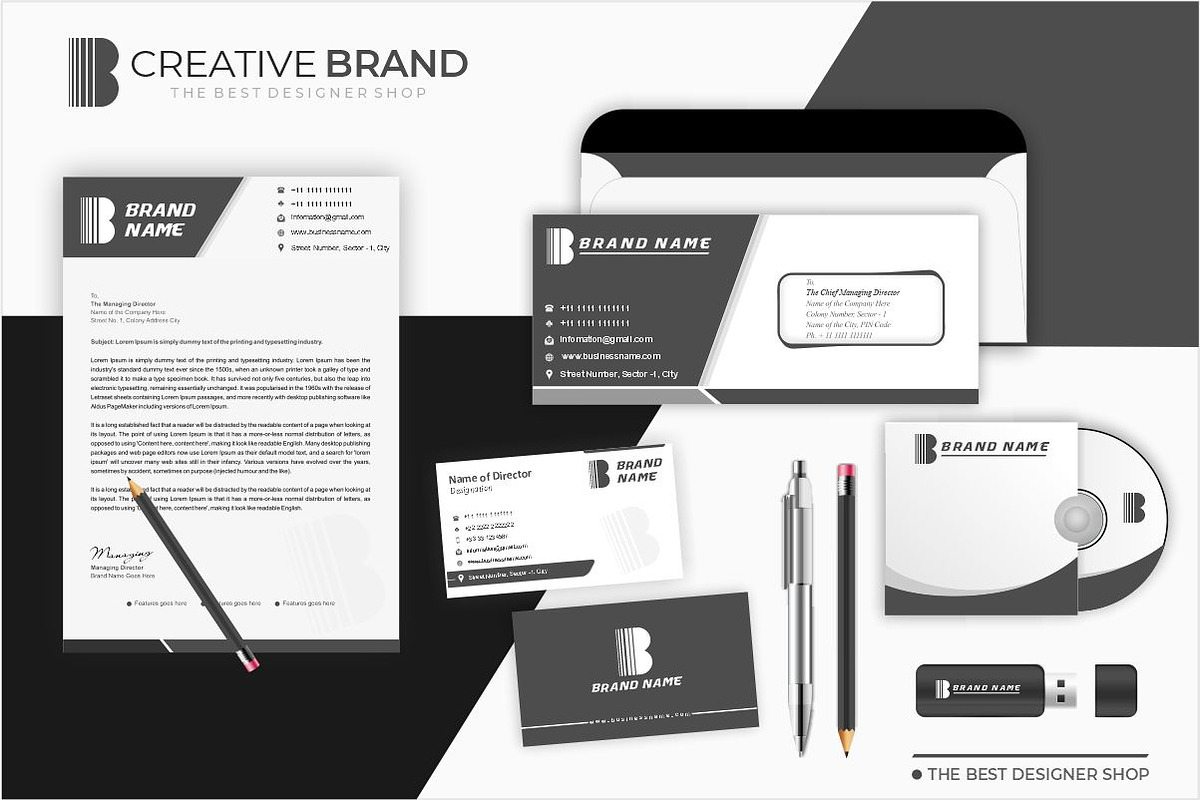 Stationery Design Template, a Stationery Template by Designs Basket (Photo 4 of 13)