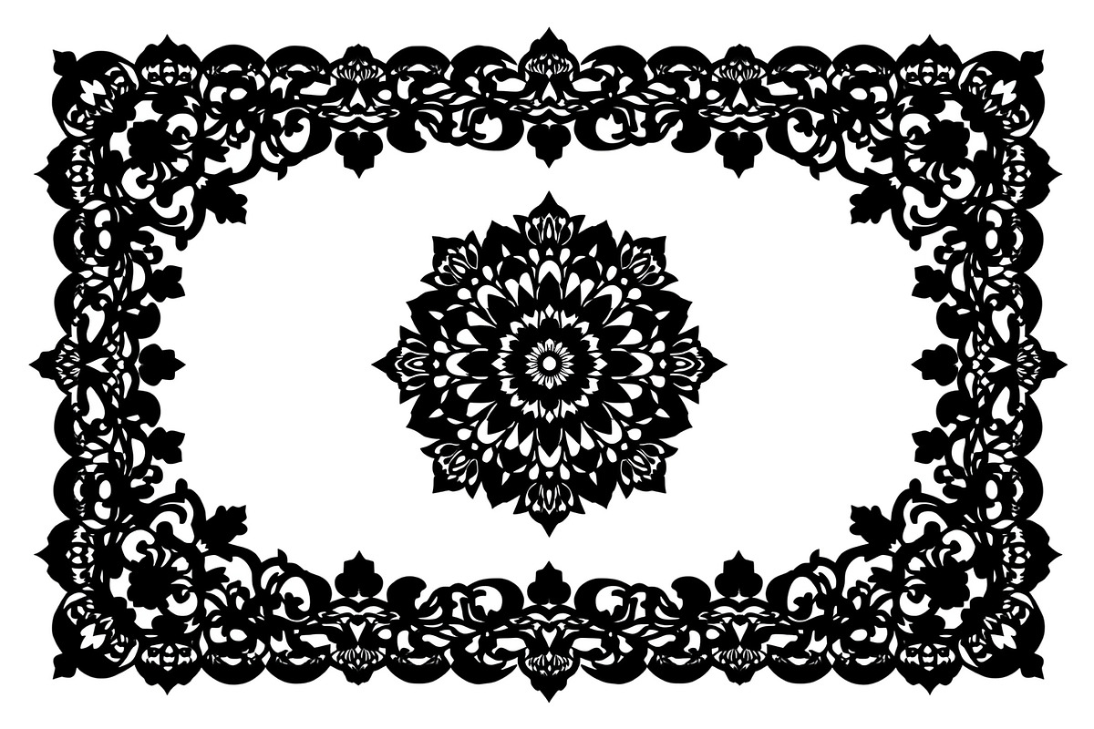 Elegant Floral Border Vector Design., an Illustration by Amazin_art (Photo 8 of 19)