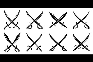 Pirate sabers and swords