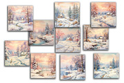 Winter Landscape, a Background Graphic by Vasmila (Thumbnail 3 of 4)