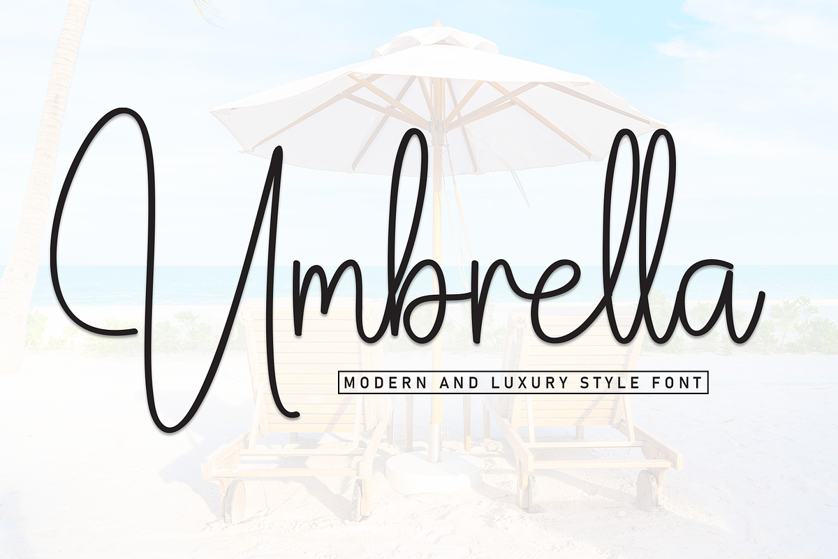 Umbrella | Script Font, a Handwritten Font by Scratchones (Photo 1 of 8)