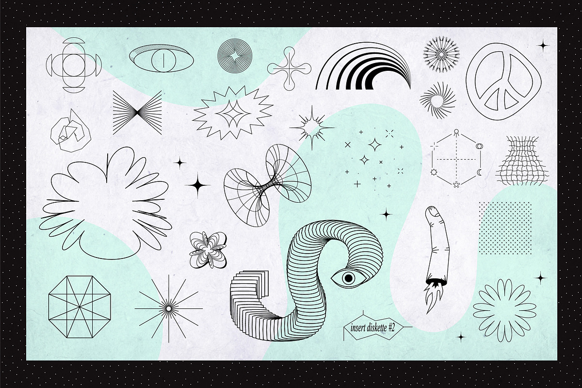 Aesthetic Metamodern Shapes Part 1, an Outline Icon by Ckybe's Corner (Photo 7 of 7)