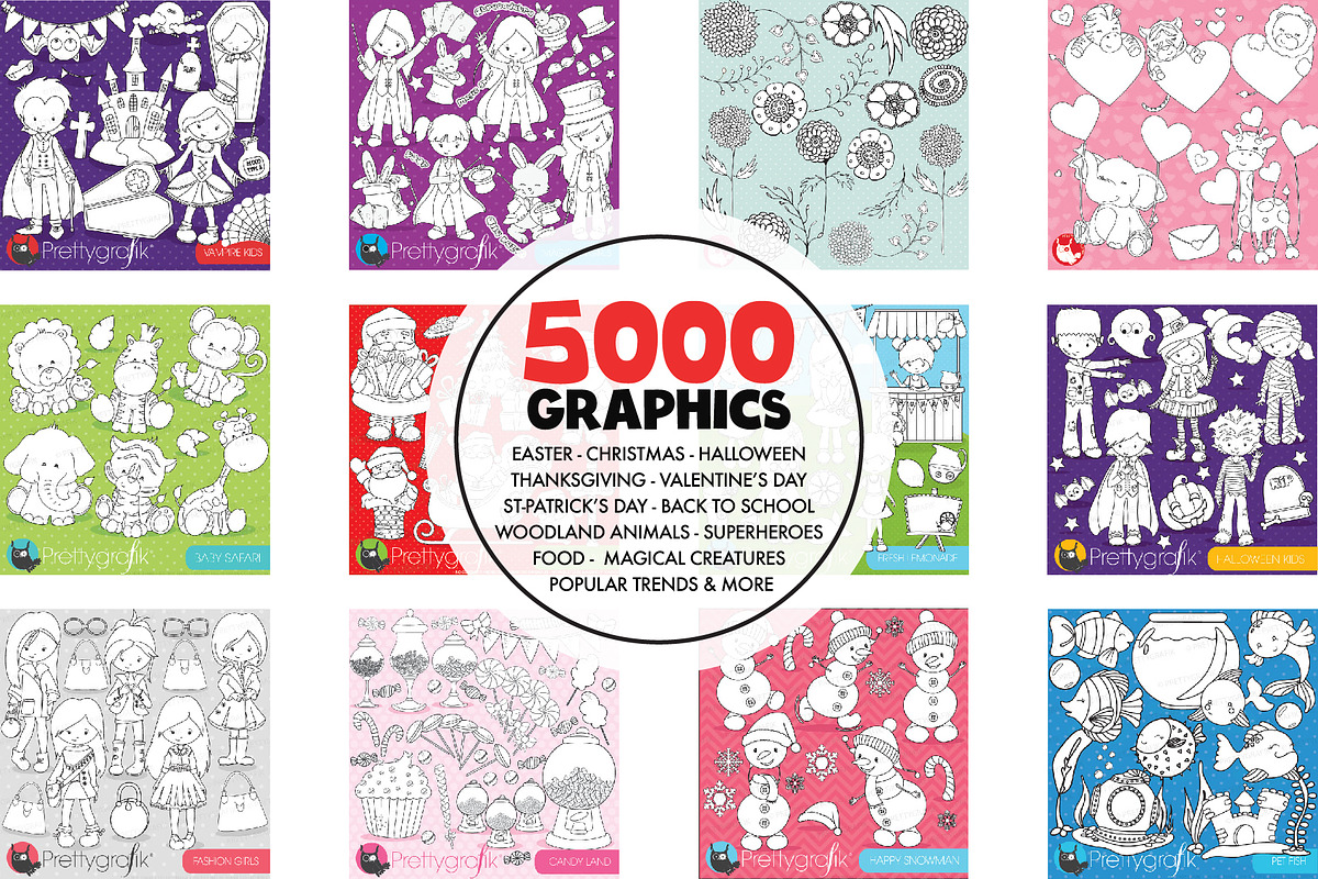 5000 in 1 - Black lines Mega Bundle, an Illustration by PrettyBundles (Photo 21 of 27)