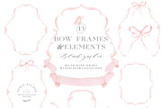 Blush Pink Watercolor Floral Bows, a Decorative Illustration by Veris Studio (Thumbnail 10 of 15)