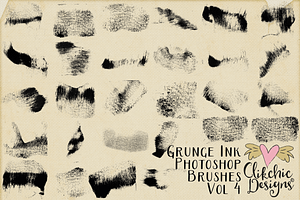 Grunge Ink Photoshop Brushes V4